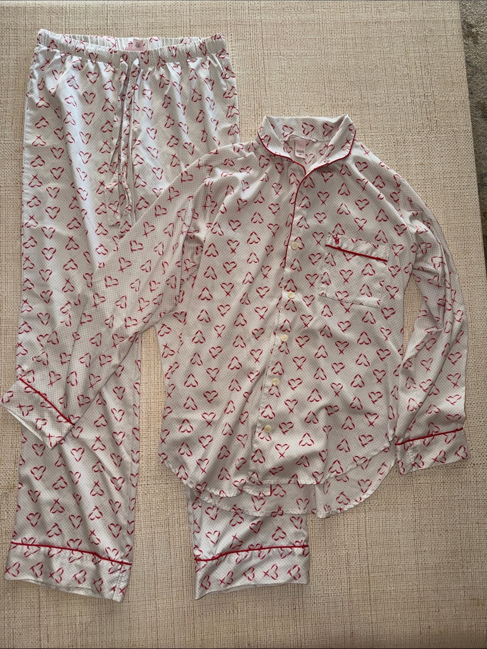 VICTORIA'S SECRET Signature Satin Long Pajama Set